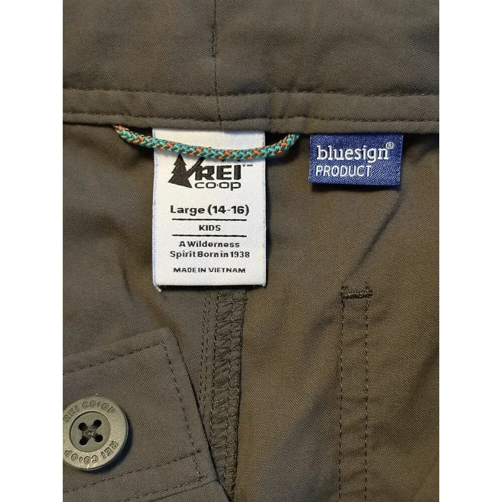 REI Co-op Kids Sahara Convertible Cargo Pants Large 14-16 Hiking Camping 184478